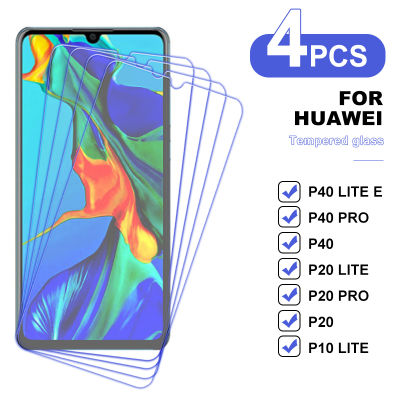 4Pcs ฟิล์มกระจกนิรภัยสำหรับ P20 P20 Pro P30 Lite กระจกนิรภัยสำหรับ P30 P40 LITE ฟิล์มกันรอยหน้าจอ