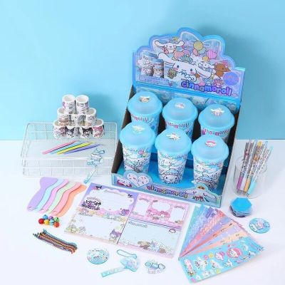 6Pcs New Cartoon Cinnamoroll Kuromi Boutique Hand Account Material Goo Card Barrel Milk Tea Modeling Diy Goo Card Bag Sticker