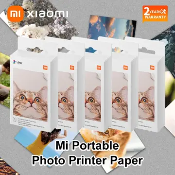 10/20pcs Sheets Original Xiaomi ZINK Pocket Printer Paper Self-adhesive  Photo Print For Xiaomi 3-inch Mini Pocket Photo Printer