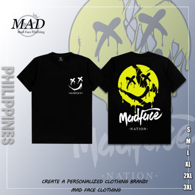 MADFACE Clothing Original Smile T-Shirt - ของขวัญสำหรับผู้ชายและผู้หญิง Cotton Short Sleeve Fashion TOP