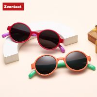 2022 Children Boy Girl Cute Double Color Shape Round Polarized Sunglasses Kids Vintage Polaroid Sun Glasses UV400 Protection