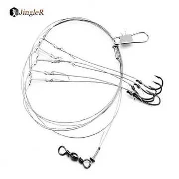 50CM 150Lb Thicken Lead Wire Fishing Leaders With Swivels Snaps Copper  Stainless Steel Line Tackle Accessories