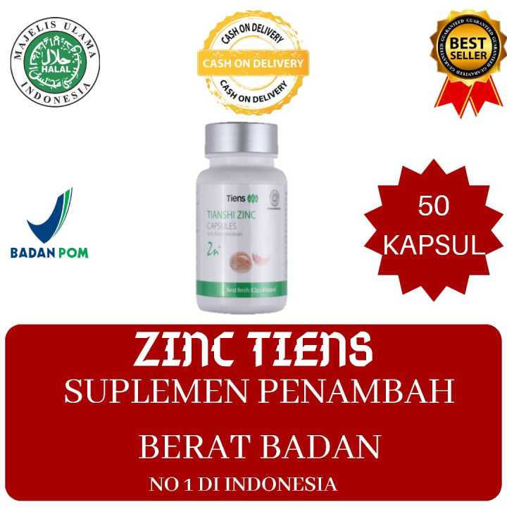 Tiens Zinc Capsules isi 50 kapsul.// Suplemen penambah berat badan ...