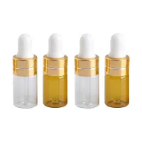 3/5ml Portable Reusable Sample Travel Dropper Sub-bottles For Essential Oil Glass Tube Plastic Dropper Empty Refillable Bottles