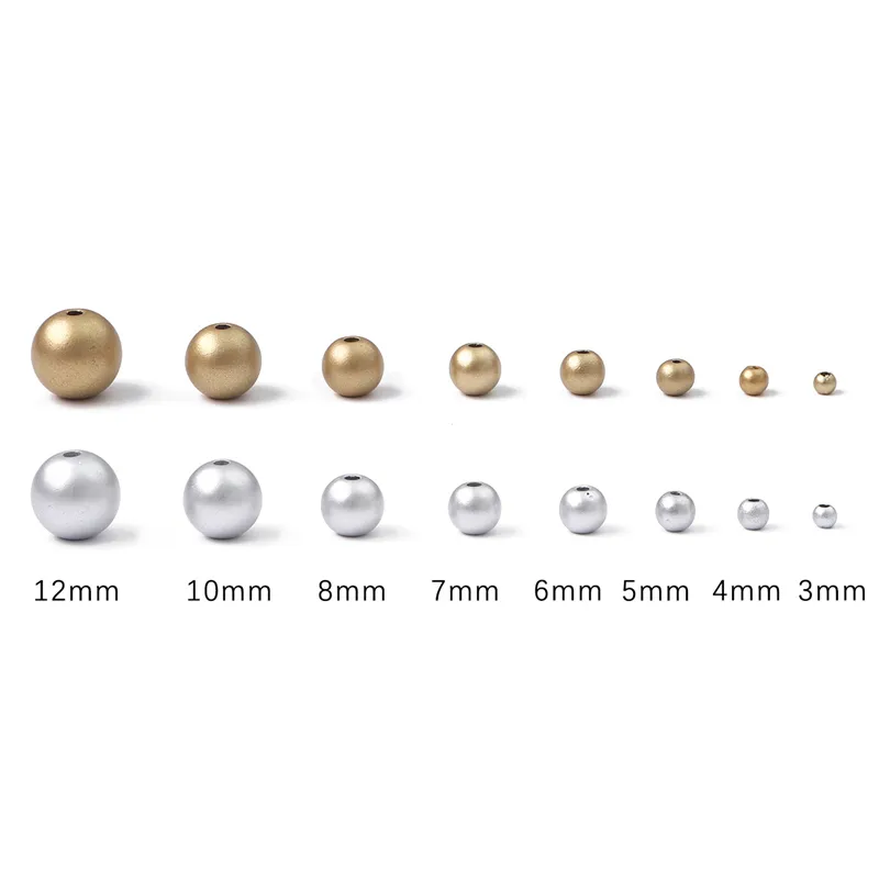 Wholesale 4/ 6/ 8mm Glass Beads Round Loose Spaced Beads For Jewelry Making  DIY Bracelet Earrings