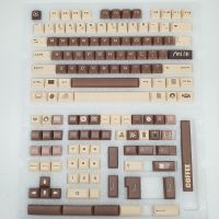 142 Keys Coffee Bar PBT Keycap Meteorite Latte KCA Profile DYE Sublimation New Design For 60% 65% 75% Mechanical Keyboard