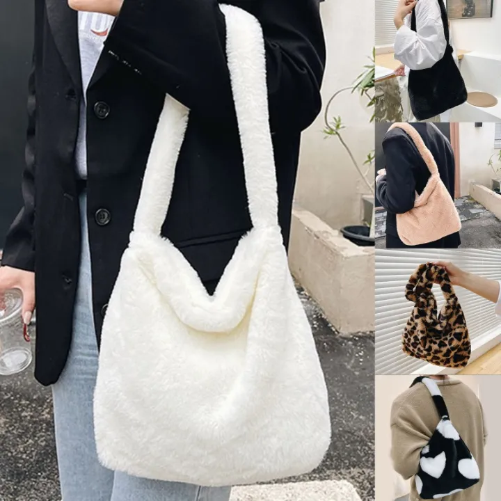 fluffy messenger bag