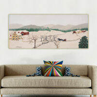 Citon Grandma Moses Anna Mary Robertson 《 Over The River To Grandmas House On Thanksgiving Day 》ภาพสีน้ำมันบนผ้าใบตกแต่งบ้าน