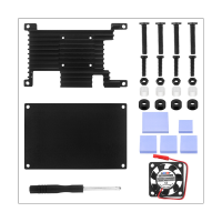 For Orange Pi 4 LTS Aluminum Case with Cooling Fan Development Board Protection Cooling Shell Passive Cooling Enclosure