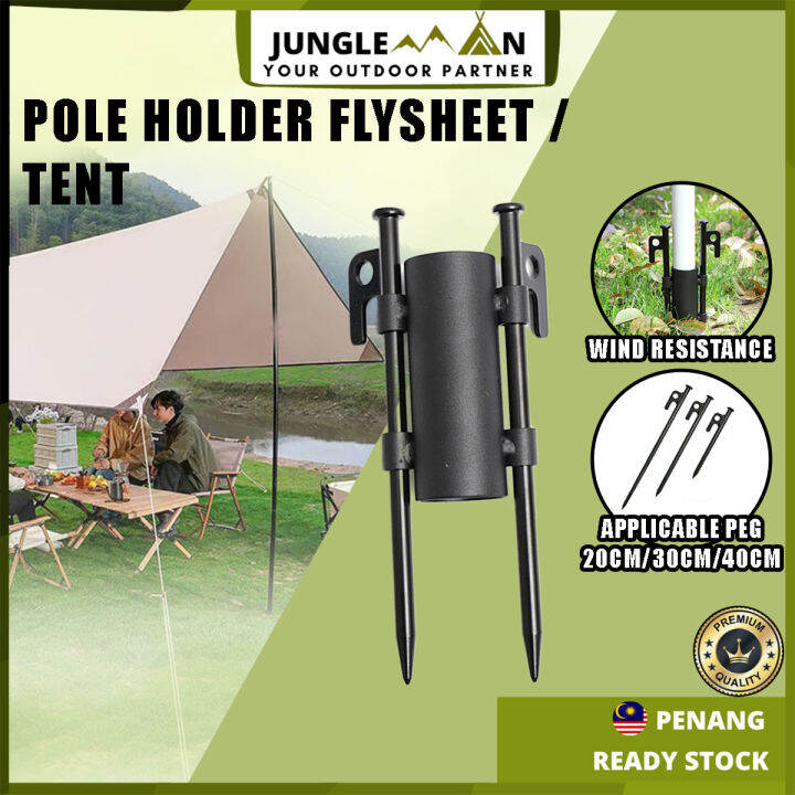 JUNGLEMAN Camping Awning Tarp Flysheet Rod Holder Stabilizer Adjustable Tent Pole Holder Support