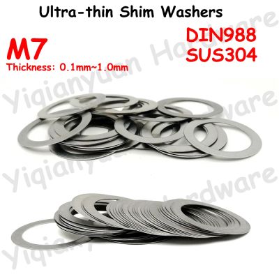 Yiqianyuan M7 DIN988 SUS304 baja tahan karat menyesuaikan mesin cuci Shim gasket datar ultra-tipis polos