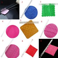 、’】【‘ 21 Styles New Fondant Cake Impression Decoration Acrylic Baking Tools Pastry Roller Rolling Pin Embossing