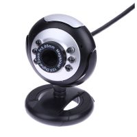 【LZ】卍  Webcam full hd 1080p com microfone embutido câmera de 360 graus de visão usb 2.0 50.0m 480p 6 lâmpadas led para computador