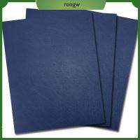 RONGW 50 Sheets เข้าเล่มเข้าเล่ม ปลอกหุ้มเข้าเล่ม พื้นผิวหนังแท้ 50แผ่นค่ะ ครอบคลุมการนำเสนอ มุมสี่เหลี่ยม สีน้ำเงินเนวี่บลู รายงานทางธุรกิจ บ้านในบ้าน