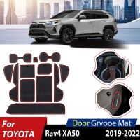 Car Ruer Anti-Slip Door Groove Mat For Toyota RAV4 XA50 2022 RAV 4 Mats 2021 Cup Pad Phone Cushion Gate Coaster Essories