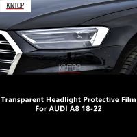 For AUDI A8 18-22 TPU Transparent Headlight Protective Film, Headlight Protection, Film Modification