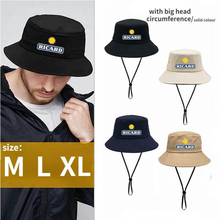 【Laoxiao YYDS】 Big Head Ricard Bucket Hats XL 63CM for Men Women Bob