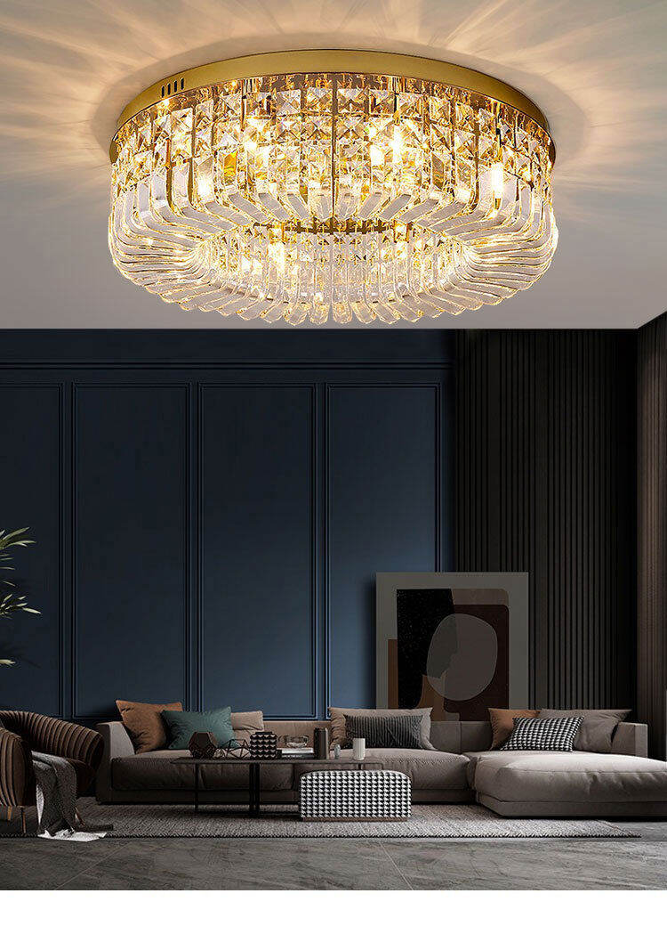 crystal round ceiling light