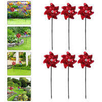 WINOMO 6pcs pinwheels กลางแจ้ง pischool pinwheel decor rotary pinwheels ของเล่นตกแต่งพิน