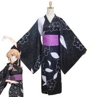 Cosplay Kitagawa Marin Kimono Bathrobe Female Dark Pattern Jacquard Uniform Set Anime Halloween Role Play Costume Women Dress Up
