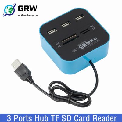 【CW】 Grwibeou USB Hub 3 Ports Card Reader Slot All In Splitter Cables Laptop Macbook