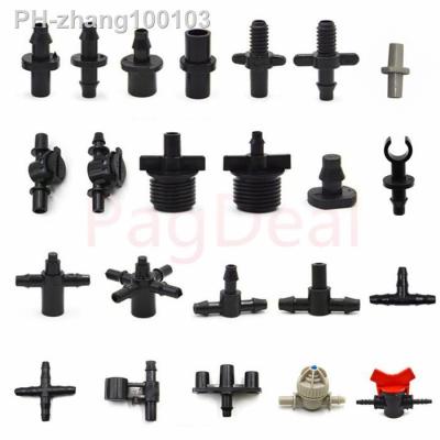 47 mm Hose Connector Fittings Drip Irrigation Barbed Connectors for 1/4 quot; 4/7mm Garden Lawn Water Hose Valve Coupling Accessory