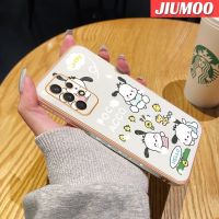 JIUMOO เคสโทรศัพท์ปลอกสำหรับ Samsung Galaxy A32 5G A32 4G M32 5G เคสลายการ์ตูนน่ารัก Pochacco แฟชั่นบางหรูหราชุบคลุมทั้งหมดป้องกันเลนส์กล้องเคสนิ่มขอบซิลิโคนกล่องกันกระแทก