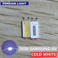 100piece/lot FOR repair Samsung LCD TV LED backlight Article lamp SMD LEDs 7030 6V Cold white light emitting diode