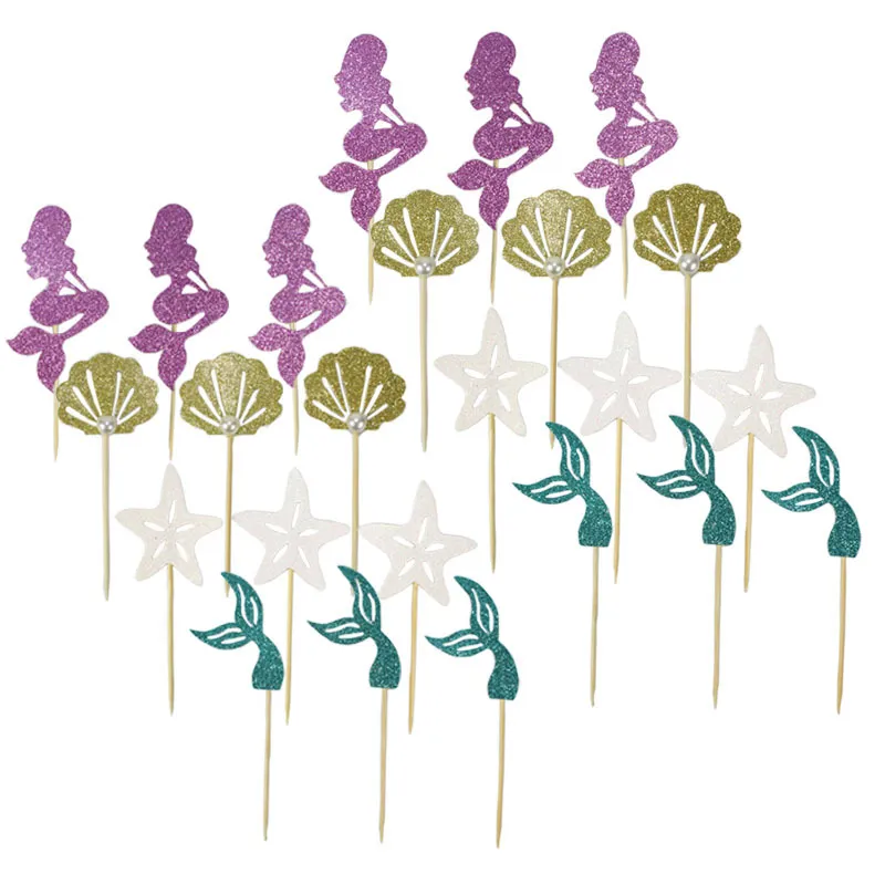 Mermaid Cupcake Topper Under the Sea Party Decorations 