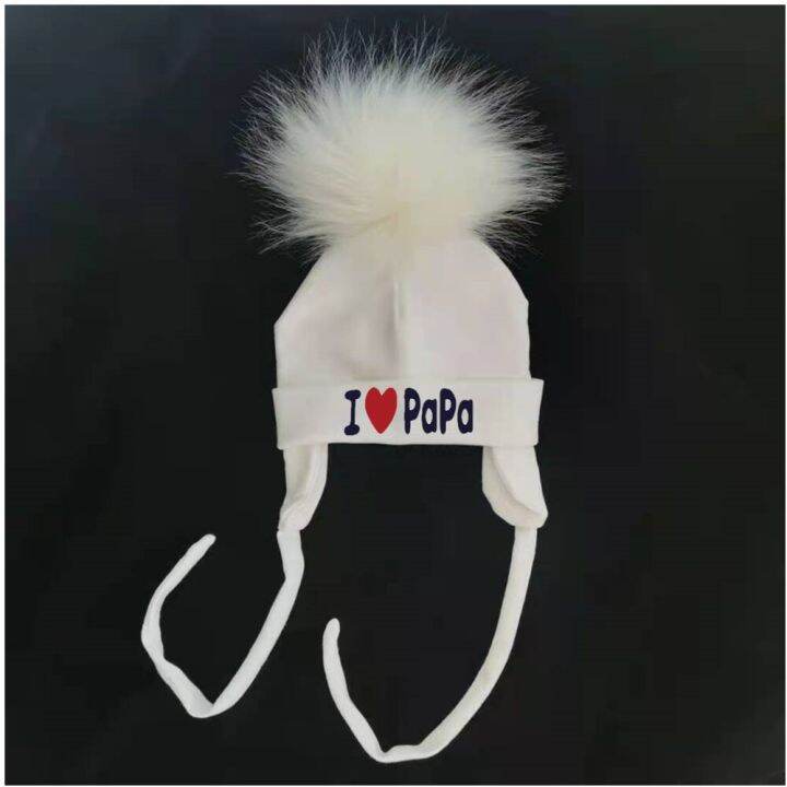 Smiley Elephant Pom Pom Baby Winter Cap- Mustard