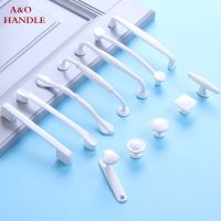 【LZ】☄☾✿  Handles Drawer Cabinet Furniture Kitchen Handles for Cabinet Knob Door Drawer Furniture Kitchen Knob Simplicity Fuji White