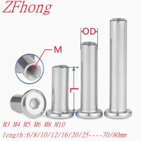 2-10pcs/lot M3 M4 M5 M6 m8 M10 Stainless Steel large Flat Hex Socket Head Furniture Rivet Connector Insert Joint Sleeve Cap Nut