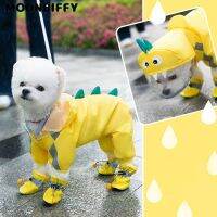 Cute Waterproof Puppy Dog Raincoats XS-2XL Rain Jacket with Hood Summer for Small Medium Dogs Poncho with Reflective Strap