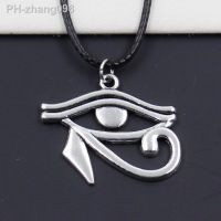 Fashion Ancient Egypt Eye Of Horus Tibetan Pendant Necklace Choker Charm Black Leather Cord Factory Price Handmade Gift