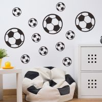 【CW】 Personalized Football Soccer Basketball Wall Sticker Boys Bedroom Stickers for Kids Rooms