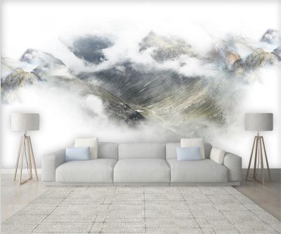 Personalized Customization Modern Abstract Art Wallpaper 3D Stereo black and white forest landscape Living Room Home Decor