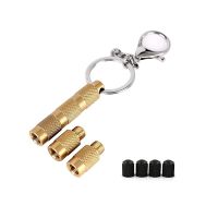 Portable 4 in 1 Tire Deflator Tools for Offroad Vehicles Tire Air Down Tool with Tire Valve Caps Keychain