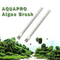 Aquapro Algae Brush Aquarium อุปกรณ์เสริมถังปลาเครื่องมือทำความสะอาดสแตนเลส Hard Pro น้ำยาทำความสะอาดน้ำ Remover Plant ADA คุณภาพ