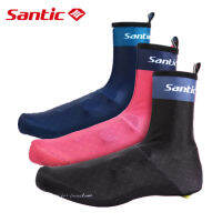 Santic รองเท้าปั่นจักรยานผ้าคลุมยืดหยุ่นระบายอากาศได้กันฝุ่นสวมใส่กีฬาจักรยานจักรยานสวมทับ