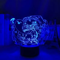 3d Led Night Light Lamp Genshin Impact Hu Tao Acrylic Led Lamp Game