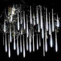 ZZOOI 10 Tube Meteor Shower LED String Lights Street Garland Christmas Tree Decoration Outdoor New Year Fairy Tale Garden Lights