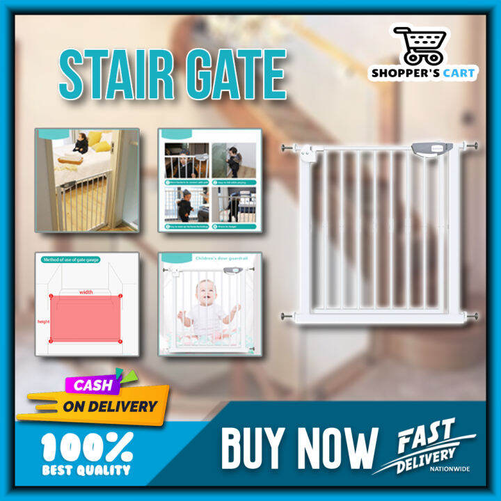 SHOPPERS Baby Safe Gate Children Protection Door Adjustable Safety Gate Lazada PH