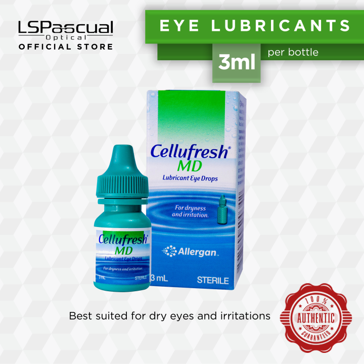 Allergan Cellufresh MD Lubricant Eye Drops EXPIRY 3mL 10/2024 , 15mL 04