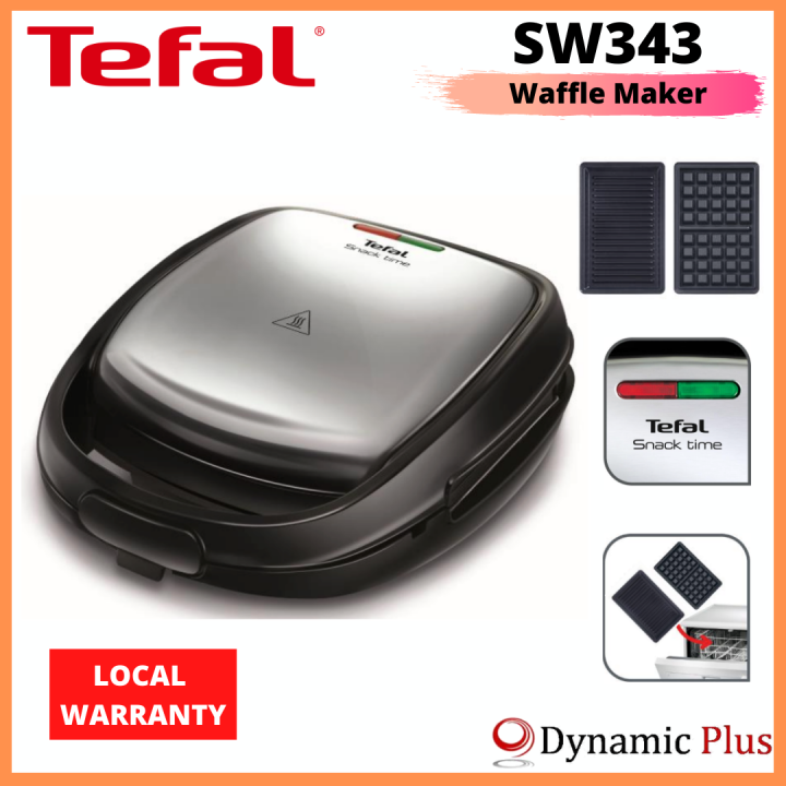 Tefal SW343 Snack Time Sandwich Maker (w/Waffle & Panini Plates