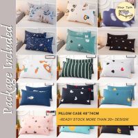 Sarung Bantal Kepala Cotton Moden &amp; Murah Lembut, Sejuk, Selesa Tidur (48x74cm) Microfiber Cotton Pillow Case ACB#3