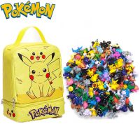 【CW】 144Pcs/Set Pokemon Anime Figure with Storage Bag Kawaii Pikachu Action Figures Pokeball Dolls for Children Toys Gifts