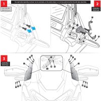 For Honda CRF1100L Africa Twin Adventure Sports 2020 CRF 1100 L Windshield Windscreen Plate Side Panels Front Wind Deflector