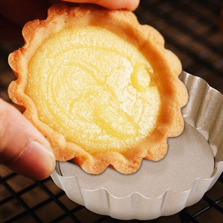 tart-pan-4-inch-mini-quiche-pan-removable-bottom-non-stick-tin-for-oven-baking-carbon-steel-gold-pie-pan-4-packs