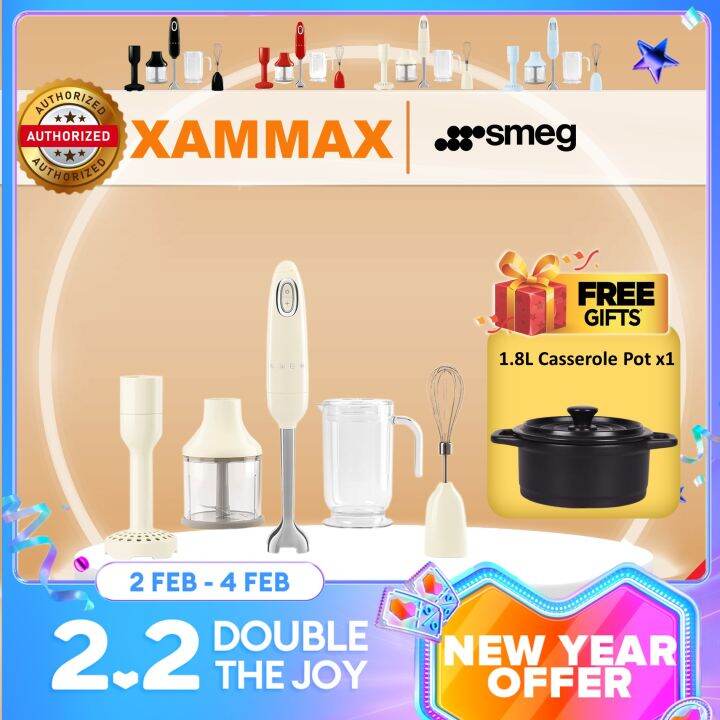 Smeg HBF02 Multifunction Hand Blender Mixer Food Processor / Hand