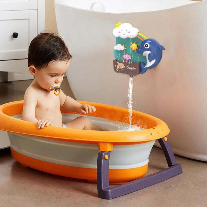 water-spray-spout-for-kids-fun-cartoon-dolphin-bath-fountain-toy-bathtub-decoration-for-childrens-playground-water-park-kindergarten-bathroom-bathtub-game-room-cool